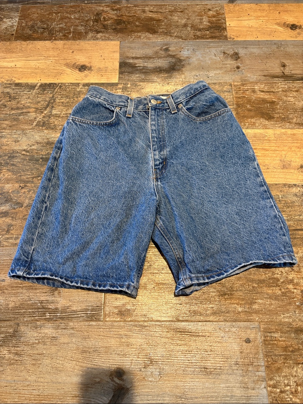 Faded Glory Vintage-Inspired Blue Denim Shorts